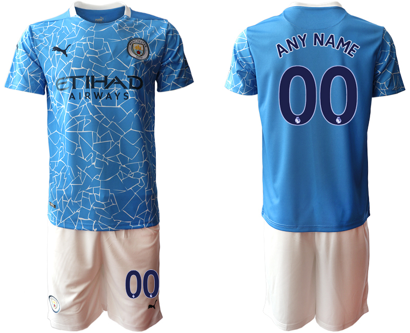 Men 2020-2021 club Manchester City home customized blue Soccer Jerseys->manchester city jersey->Soccer Club Jersey